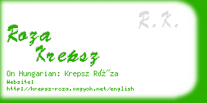 roza krepsz business card
